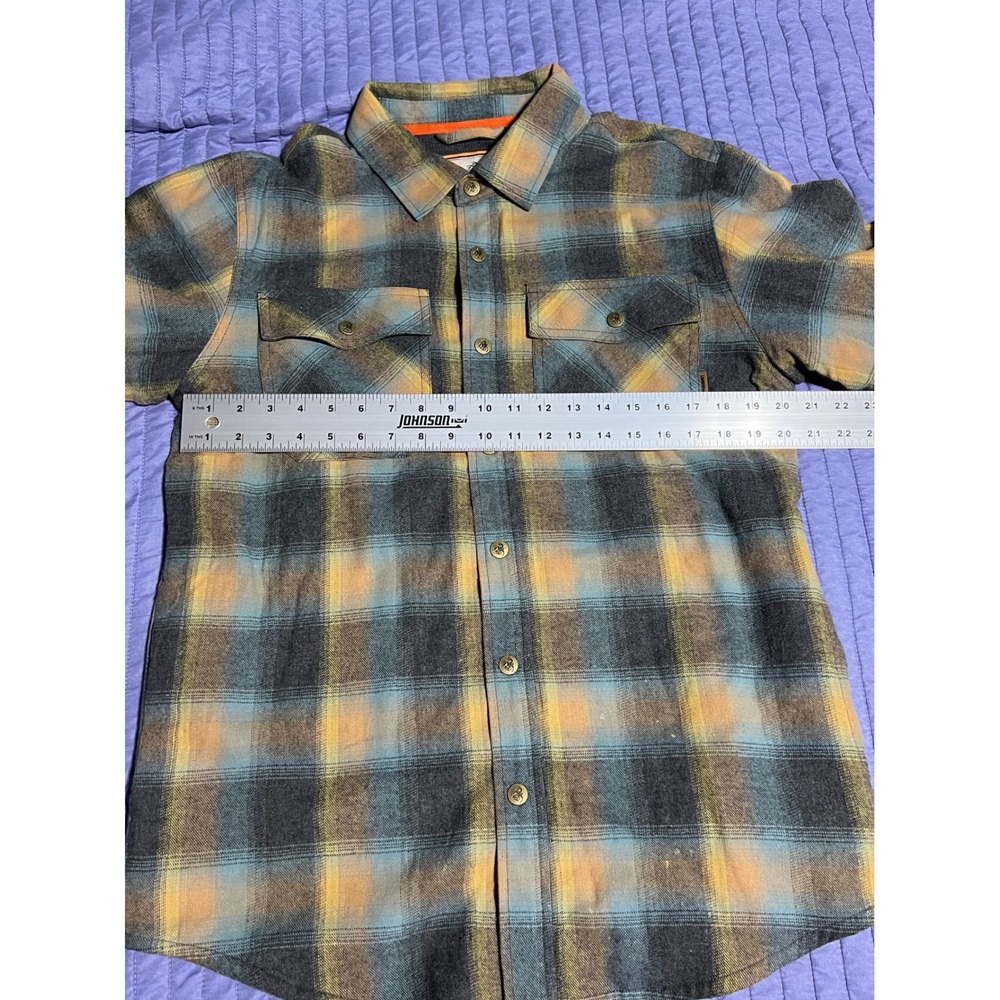 Legendary Whitetails Mens Plaid Thermal Lined Flannel Shirt Jacket Blue Tan MD - Picture 13 of 16